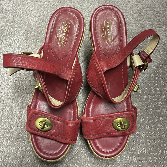 Vintage Coach wooden platform heel - Picture 2 of 3